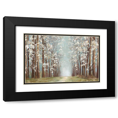Apple Orchard Black Modern Wood Framed Art Print with Double Matting by PI Studio