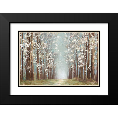 Apple Orchard Black Modern Wood Framed Art Print with Double Matting by PI Studio