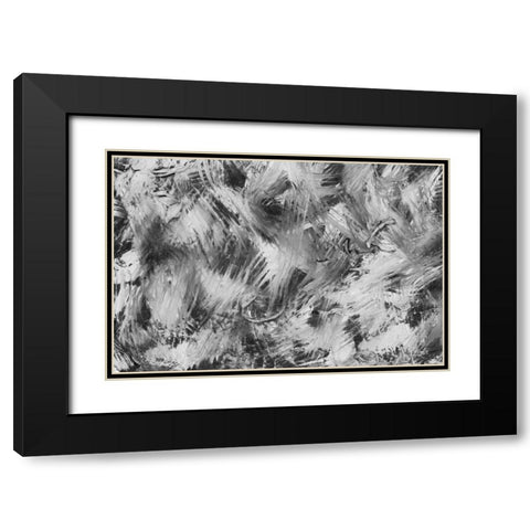 Blue Botannical V Black Modern Wood Framed Art Print with Double Matting by PI Studio