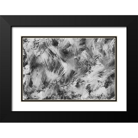 Blue Botannical V Black Modern Wood Framed Art Print with Double Matting by PI Studio