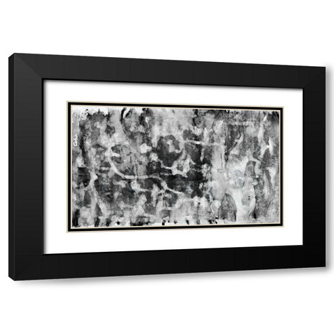 Black and White Abstract VI Black Modern Wood Framed Art Print with Double Matting by PI Studio