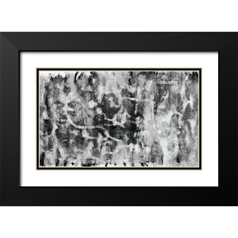 Black and White Abstract VI Black Modern Wood Framed Art Print with Double Matting by PI Studio