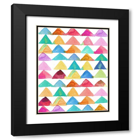 Tent Black Modern Wood Framed Art Print with Double Matting by PI Studio