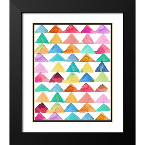 Tent Black Modern Wood Framed Art Print with Double Matting by PI Studio