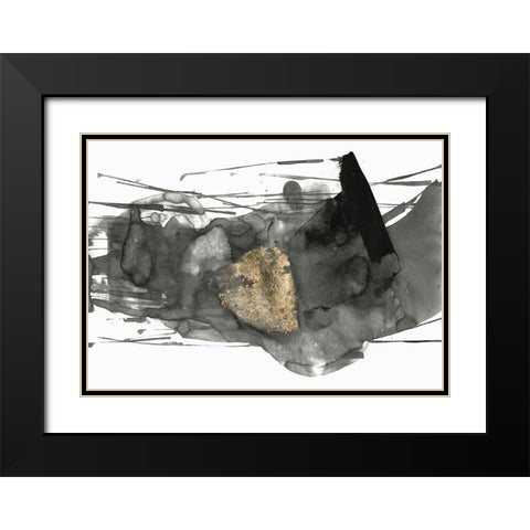 Black Gesture I Black Modern Wood Framed Art Print with Double Matting by PI Studio