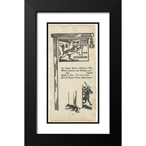 Fox Black Modern Wood Framed Art Print with Double Matting by PI Collection