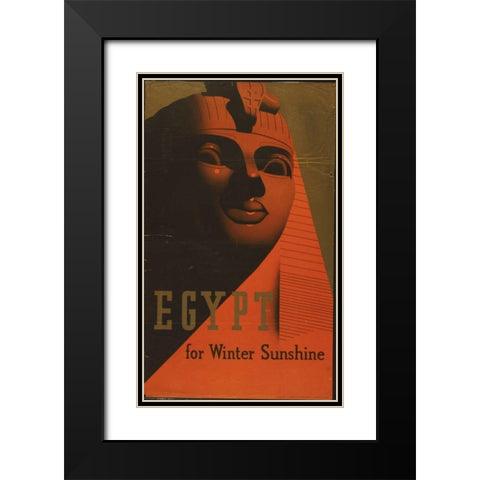Egypt Black Modern Wood Framed Art Print with Double Matting by PI Collection