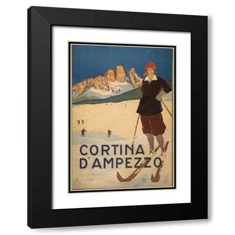Cortina D Ambrezzo Black Modern Wood Framed Art Print with Double Matting by PI Collection