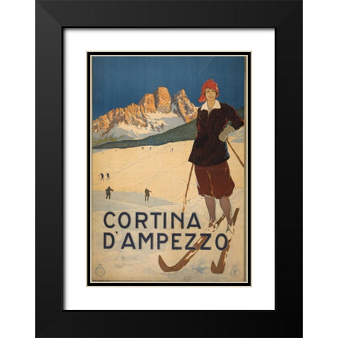 Cortina D Ambrezzo Black Modern Wood Framed Art Print with Double Matting by PI Collection