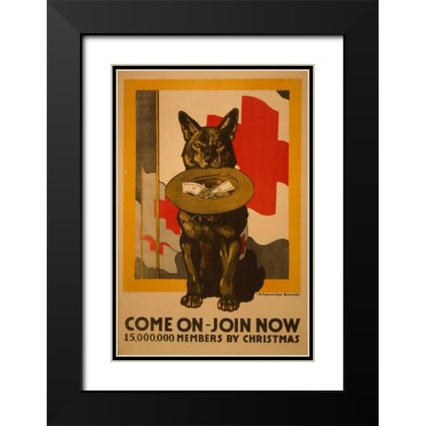 Join Now Black Modern Wood Framed Art Print with Double Matting by PI Collection