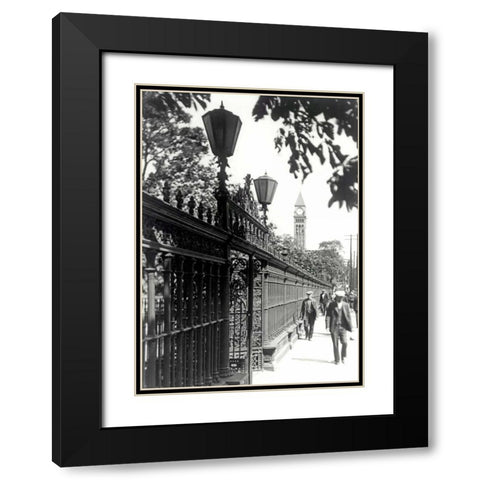 Walking Black Modern Wood Framed Art Print with Double Matting by PI Collection