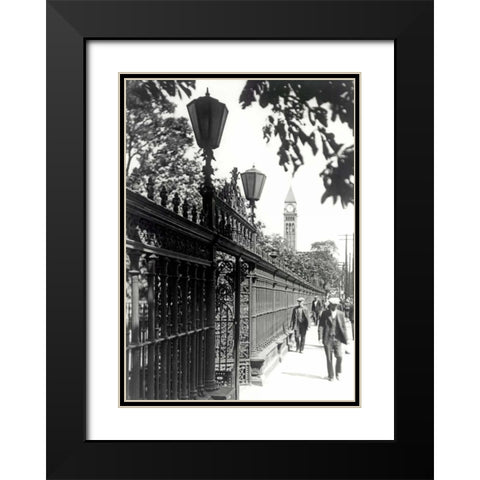 Walking Black Modern Wood Framed Art Print with Double Matting by PI Collection