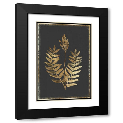 Flowering Fern Black Modern Wood Framed Art Print with Double Matting by PI Collection
