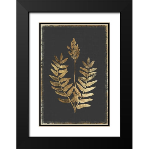 Flowering Fern Black Modern Wood Framed Art Print with Double Matting by PI Collection