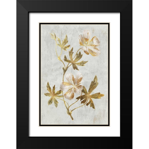 Callirrhoe Black Modern Wood Framed Art Print with Double Matting by PI Collection