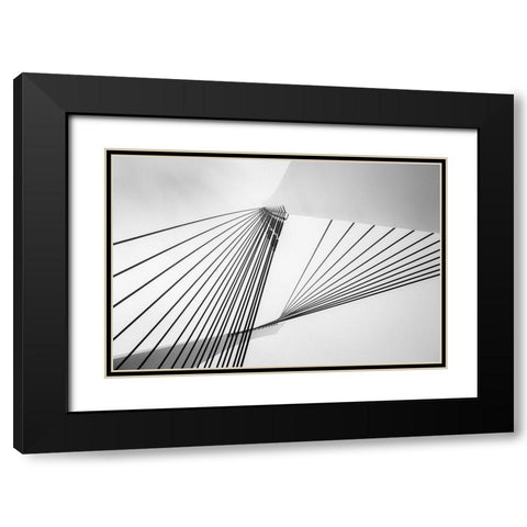 Heights Black Modern Wood Framed Art Print with Double Matting by Cotter, Rick