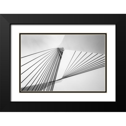 Heights Black Modern Wood Framed Art Print with Double Matting by Cotter, Rick