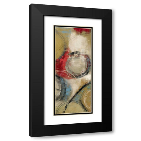 Elemental Circles II- Mini Black Modern Wood Framed Art Print with Double Matting by Reeves, Tom
