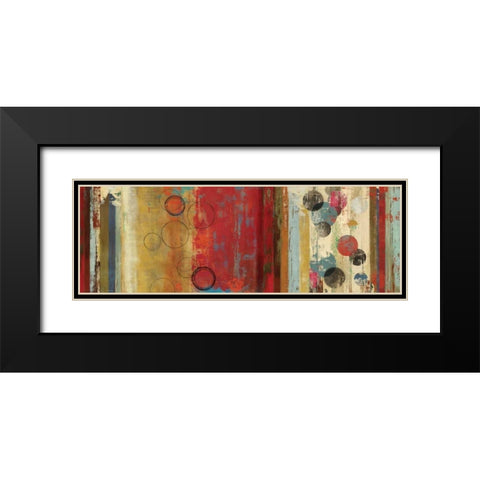 Field of Red Abstract  Black Modern Wood Framed Art Print with Double Matting by Reeves, Tom