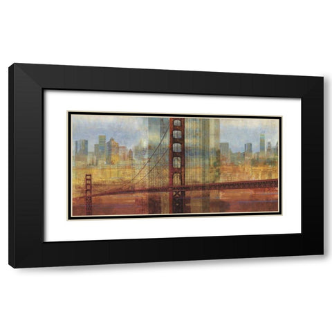 Connecting Us Black Modern Wood Framed Art Print with Double Matting by Reeves, Tom