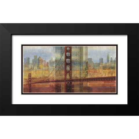 Connecting Us Black Modern Wood Framed Art Print with Double Matting by Reeves, Tom