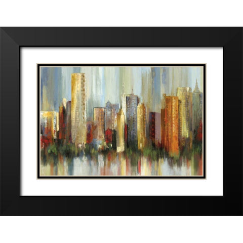 Metropolis Black Modern Wood Framed Art Print with Double Matting by Reeves, Tom