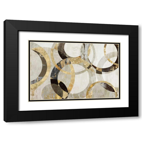 Overlaps Black Modern Wood Framed Art Print with Double Matting by Reeves, Tom
