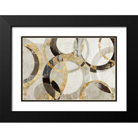 Overlaps Black Modern Wood Framed Art Print with Double Matting by Reeves, Tom