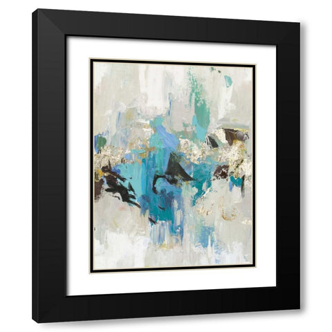 Blue Silver I Black Modern Wood Framed Art Print with Double Matting by Reeves, Tom