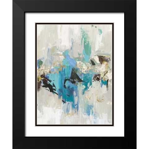 Blue Silver I Black Modern Wood Framed Art Print with Double Matting by Reeves, Tom