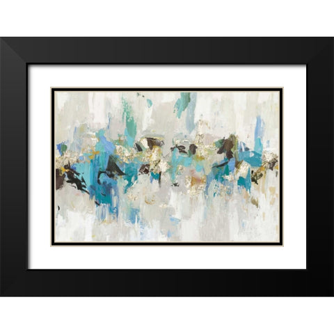 Blue Silver III Black Modern Wood Framed Art Print with Double Matting by Reeves, Tom