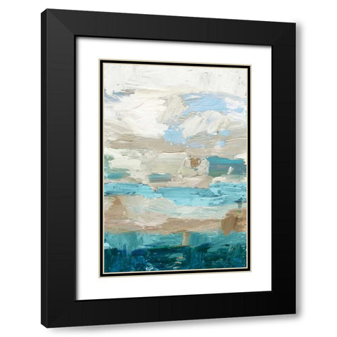 Soft Shore Black Modern Wood Framed Art Print with Double Matting by Reeves, Tom