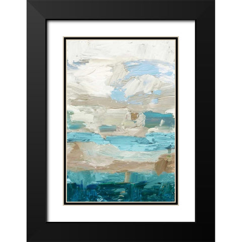 Soft Shore Black Modern Wood Framed Art Print with Double Matting by Reeves, Tom