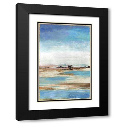 Waterfront II Black Modern Wood Framed Art Print with Double Matting by Reeves, Tom
