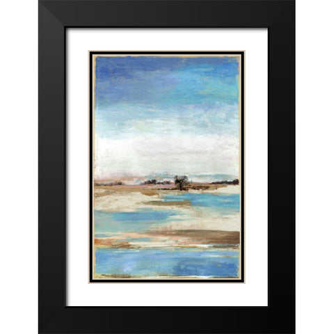 Waterfront II Black Modern Wood Framed Art Print with Double Matting by Reeves, Tom