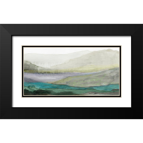 Valley II Black Modern Wood Framed Art Print with Double Matting by Reeves, Tom