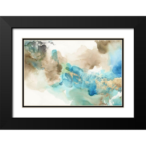 Space Abstract Black Modern Wood Framed Art Print with Double Matting by Reeves, Tom