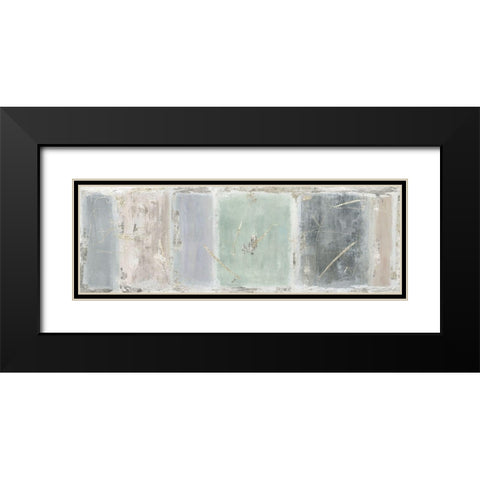 Silver Tiles  Black Modern Wood Framed Art Print with Double Matting by Tom Reeves