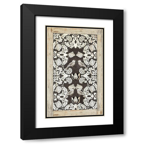 Floral Print I Black Modern Wood Framed Art Print with Double Matting by Reeves, Tom