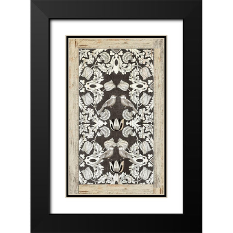 Floral Print I Black Modern Wood Framed Art Print with Double Matting by Reeves, Tom