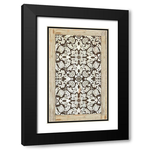 Floral Print II Black Modern Wood Framed Art Print with Double Matting by Reeves, Tom