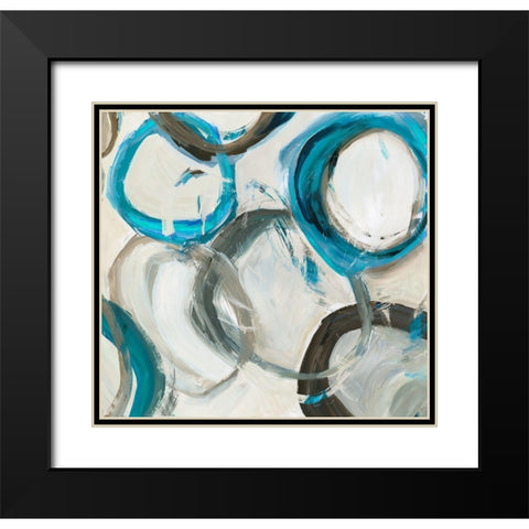 Sapphire I Black Modern Wood Framed Art Print with Double Matting by Reeves, Tom