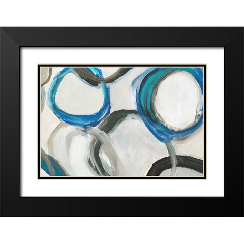 Sapphire II Black Modern Wood Framed Art Print with Double Matting by Reeves, Tom