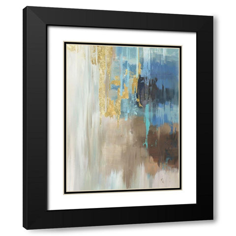 Flurry Black Modern Wood Framed Art Print with Double Matting by Reeves, Tom