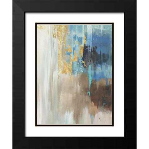 Flurry Black Modern Wood Framed Art Print with Double Matting by Reeves, Tom