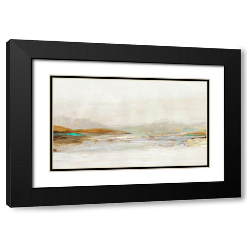 Lake in the Fog  Black Modern Wood Framed Art Print with Double Matting by Reeves, Tom