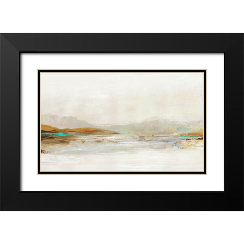 Lake in the Fog  Black Modern Wood Framed Art Print with Double Matting by Reeves, Tom