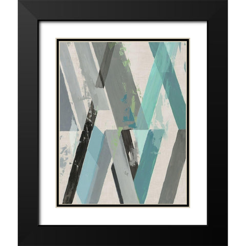 Geometric Percussion Black Modern Wood Framed Art Print with Double Matting by Reeves, Tom