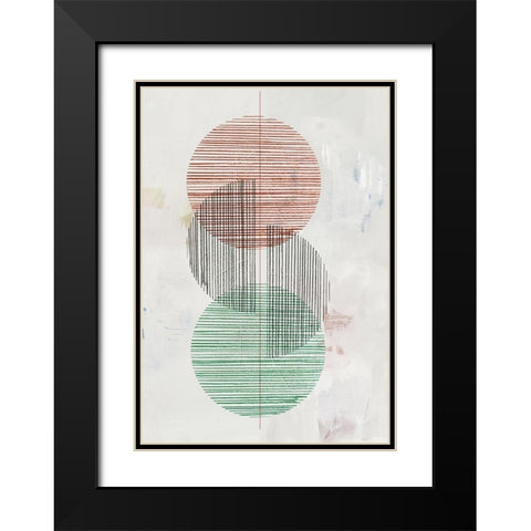 Dialogue Black Modern Wood Framed Art Print with Double Matting by Reeves, Tom