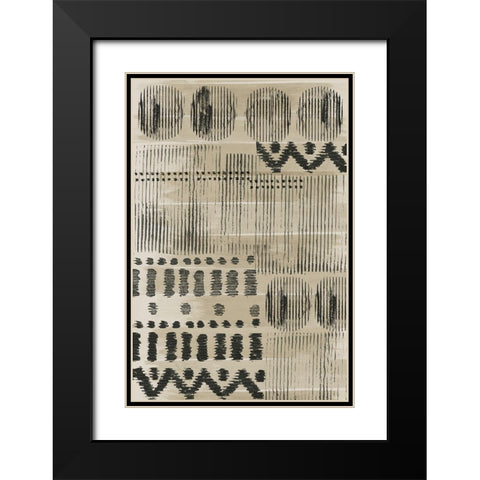Wool and Silk I Black Modern Wood Framed Art Print with Double Matting by Reeves, Tom